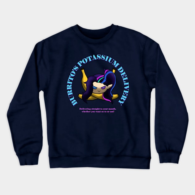 BURRITO'S POTASSIUM DELIVERY Crewneck Sweatshirt by Burrrrrittttooooo's Closet